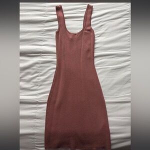 Abercrombie & Fitch Dusty Rose Knit Midi Tank Dress